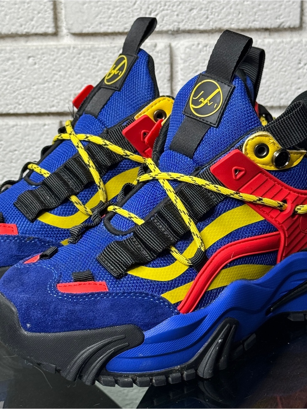 Yellow & Red Athletic Sneakers 5.5